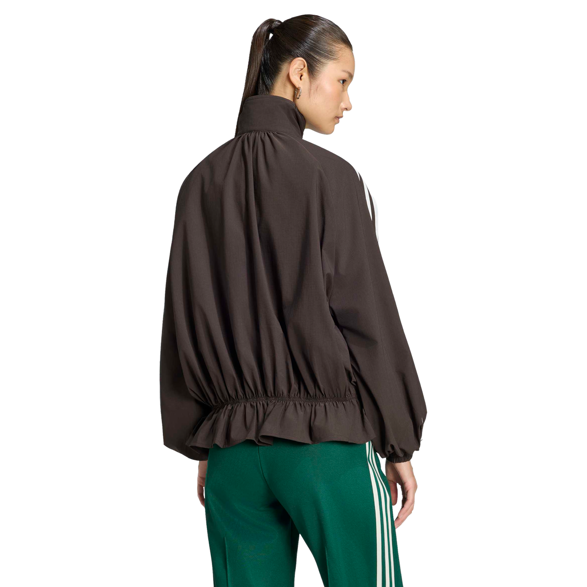 Adidas Blousy Oversized Track Top Night Brown