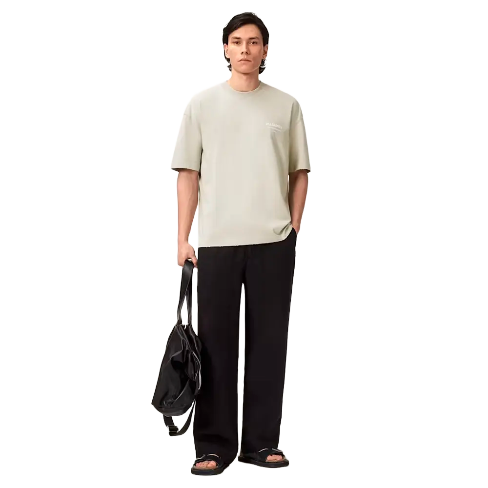 ALLSAINTS Dreamer Short Sleeve Oversized Graphic T-Shirt Powdered Green