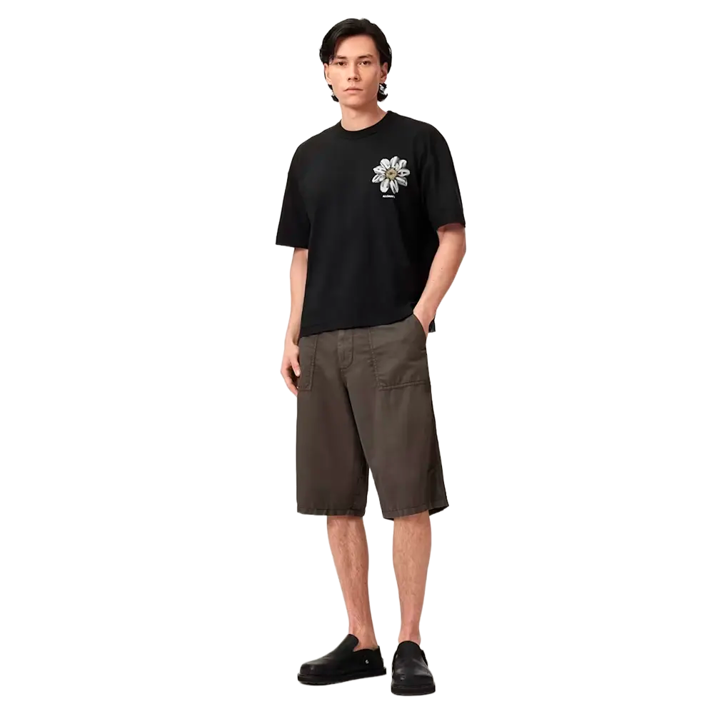 ALLSAINTS Petals Oversized Short Sleeve Graphic T-Shirt Washed Black