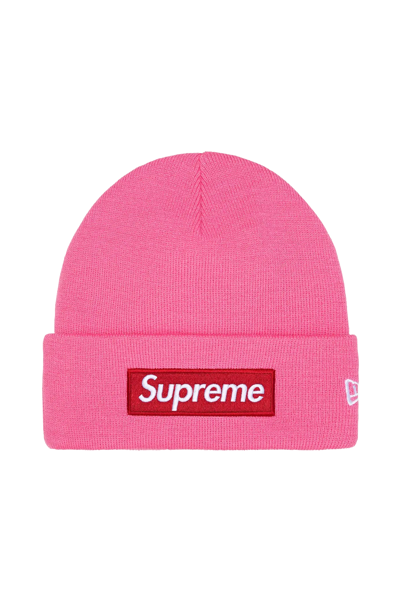 Supreme New Era Box Logo Beanie Pink (FW25) – Newcop Supreme New Era Box Logo Beanie Pink (FW25) – Newcop