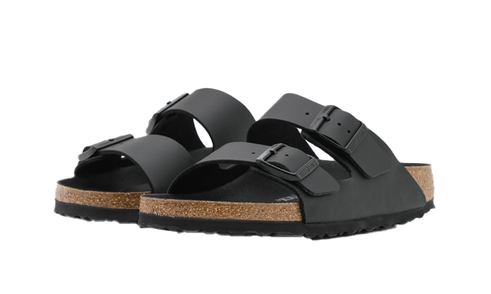 Birkenstock Arizona Birko Flor Black Foot Bed