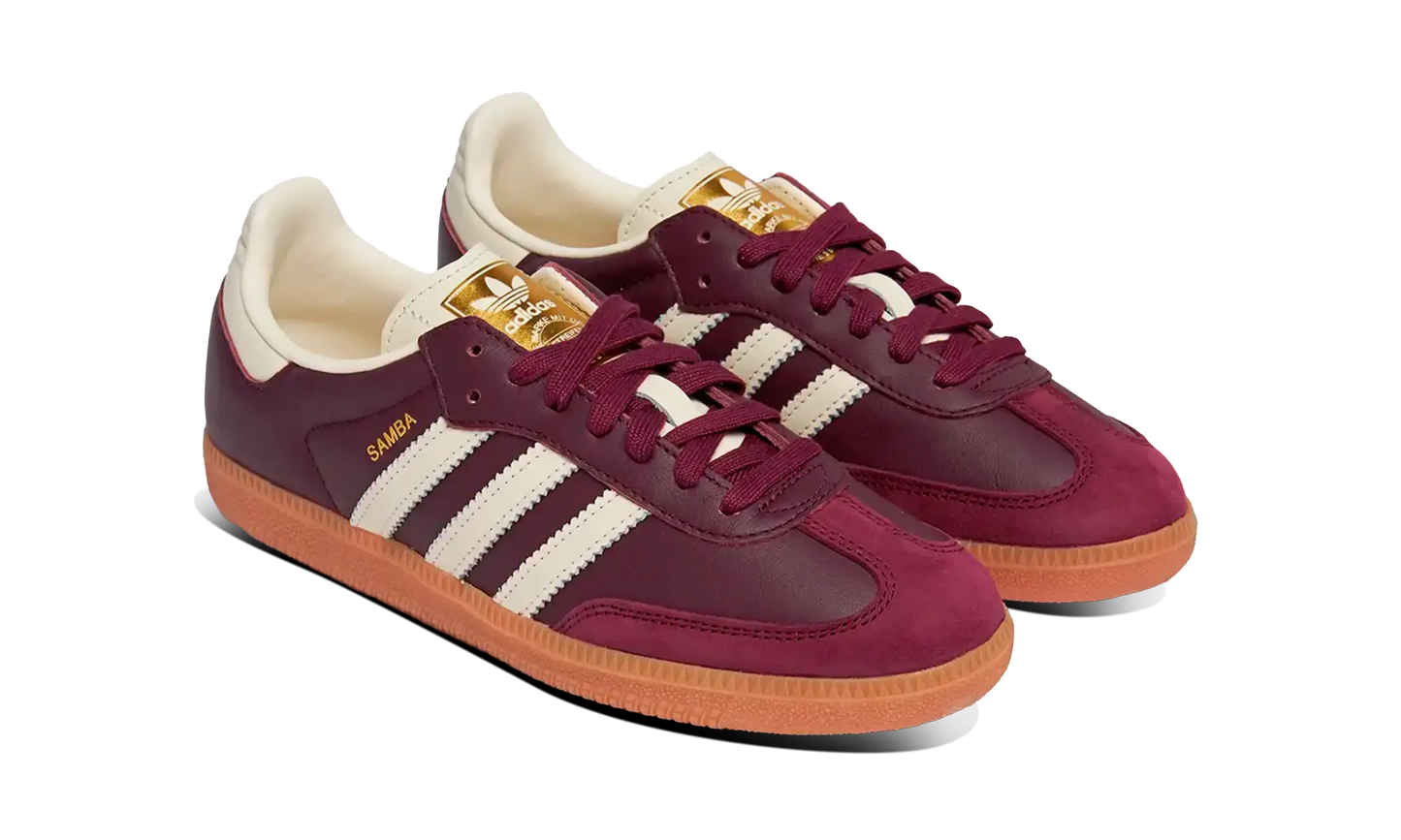 Newcop Adidas Samba Og Maroon Gold Metallic Zapatillas 3