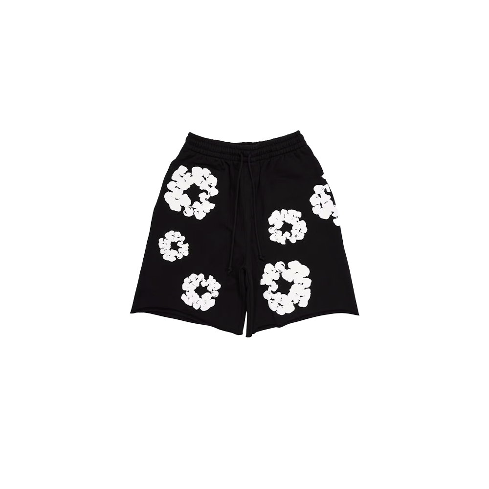 Denim Tears Cotton Wreath Shorts Black | Newcop