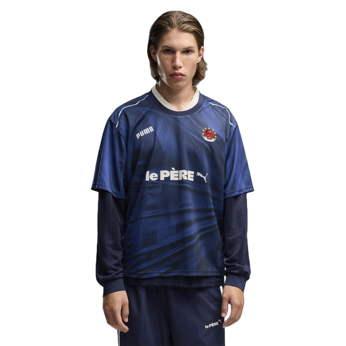 Camiseta PUMA x Le Père Double Layer Tee Navy – modelo