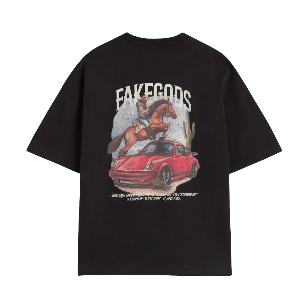 Fakegods Horse-car Tee Black