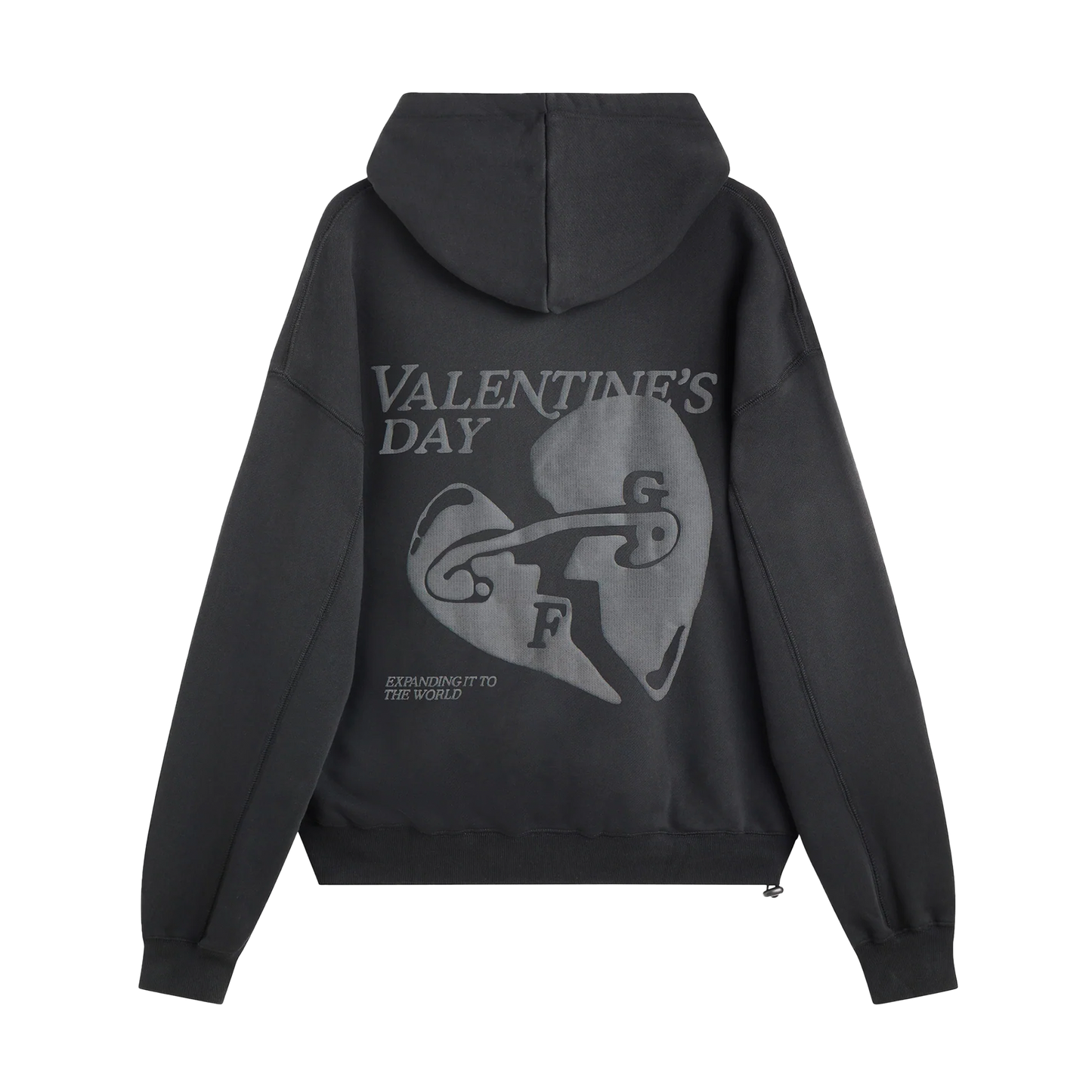 Fakegods Valentines Hoodie Dark Grey