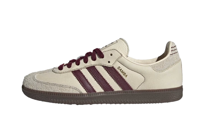 Adidas Samba OG Wonder White Maroon