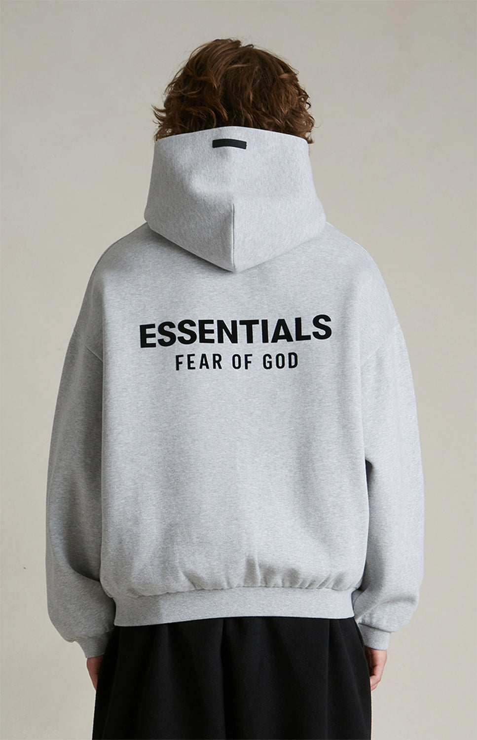 Fear Of God Essentials FW20 Felpa Con Cappuccio Applique Cement - Foto 9