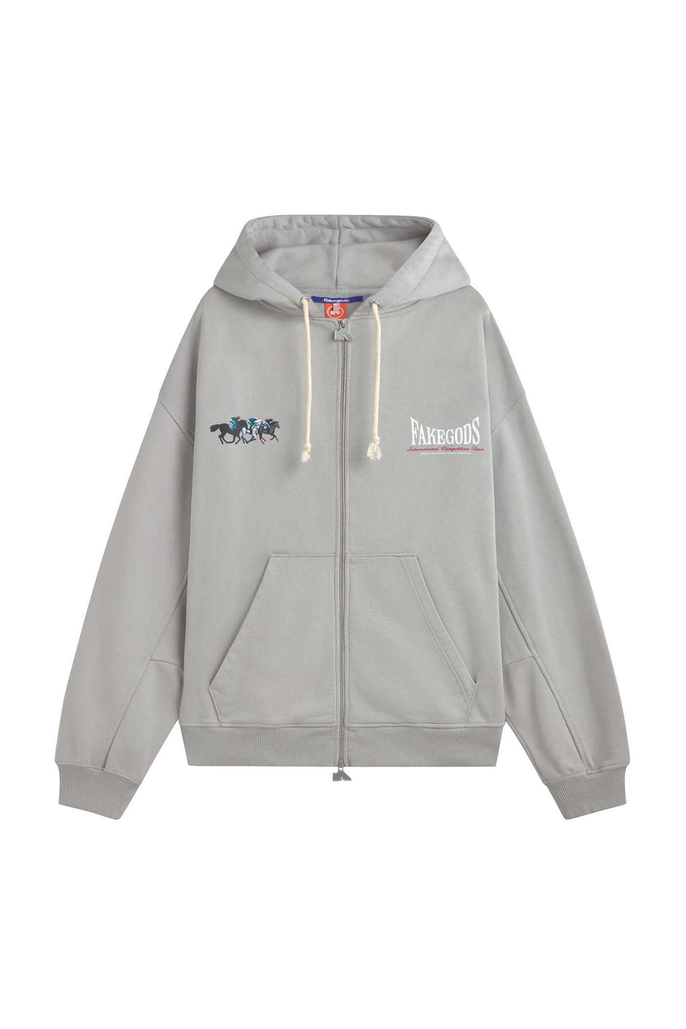 HORSE RACE ZIPPER LIGHT GREY