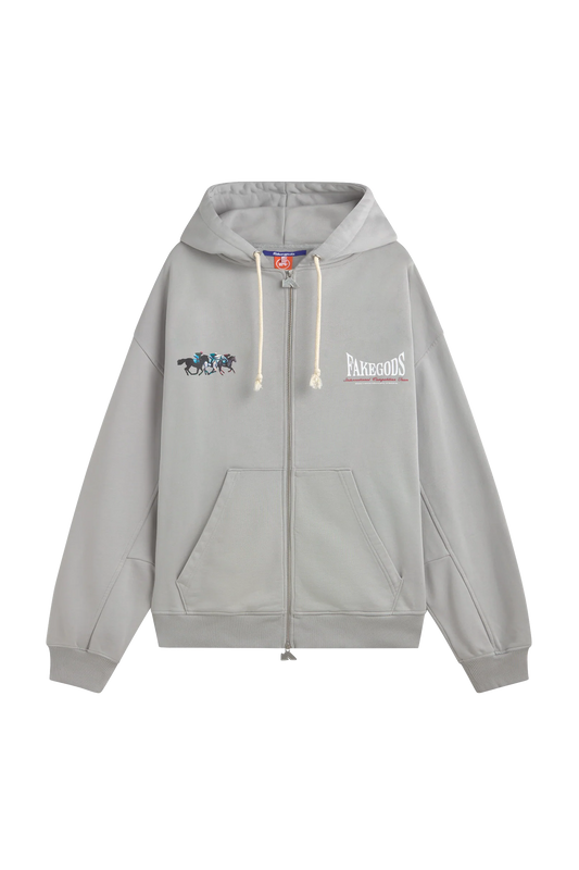 HORSE RACE ZIPPER LIGHT GREY