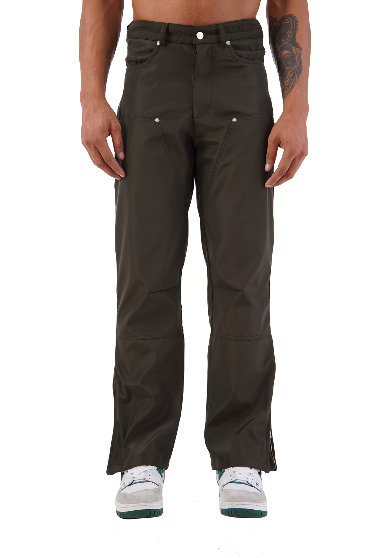 Dark Green Cargo Trousers