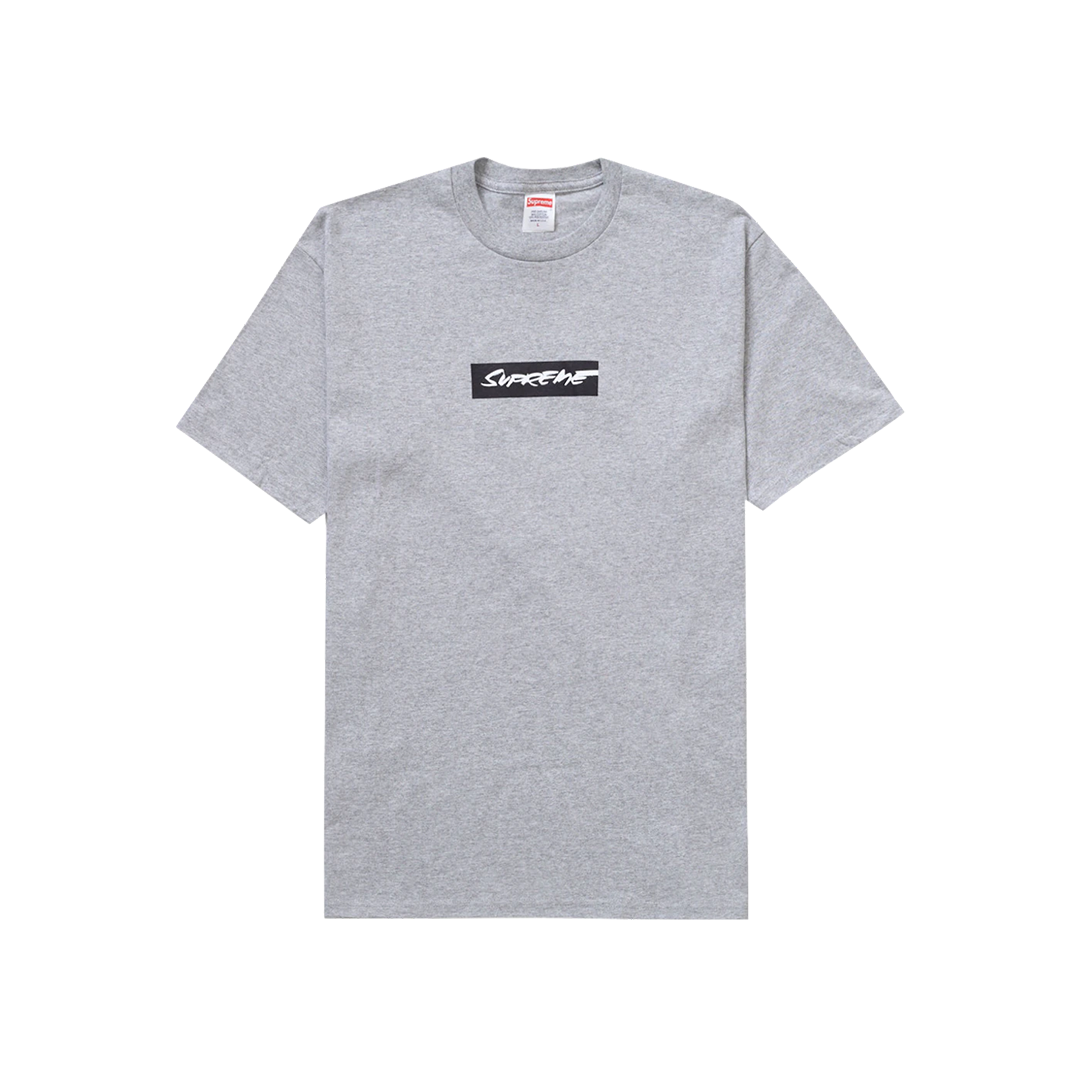 Supreme Futura Box Logo Tee Heather Grey