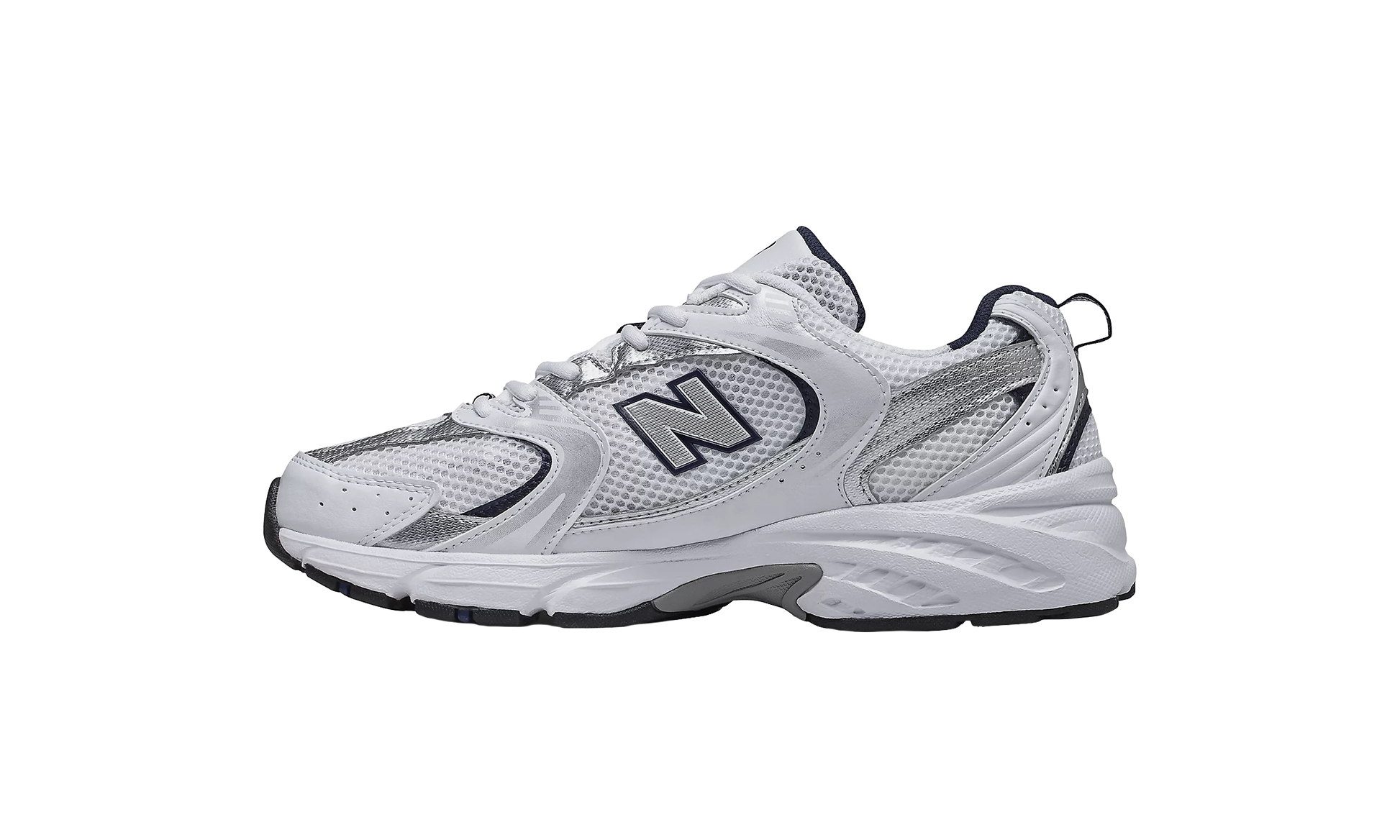 New Balance 530 White Silver Navy