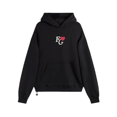 Fakegods Valentines Hoodie Black