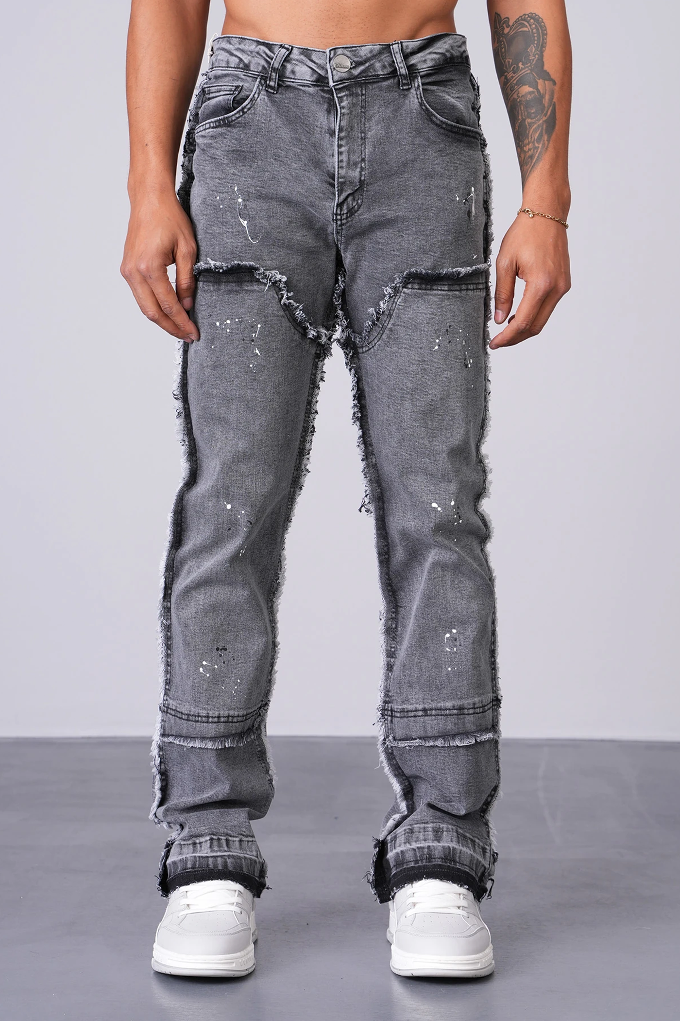 JEAN FLARE LL2000212 - GREY