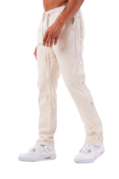 Champagne Cargo Popper Trousers