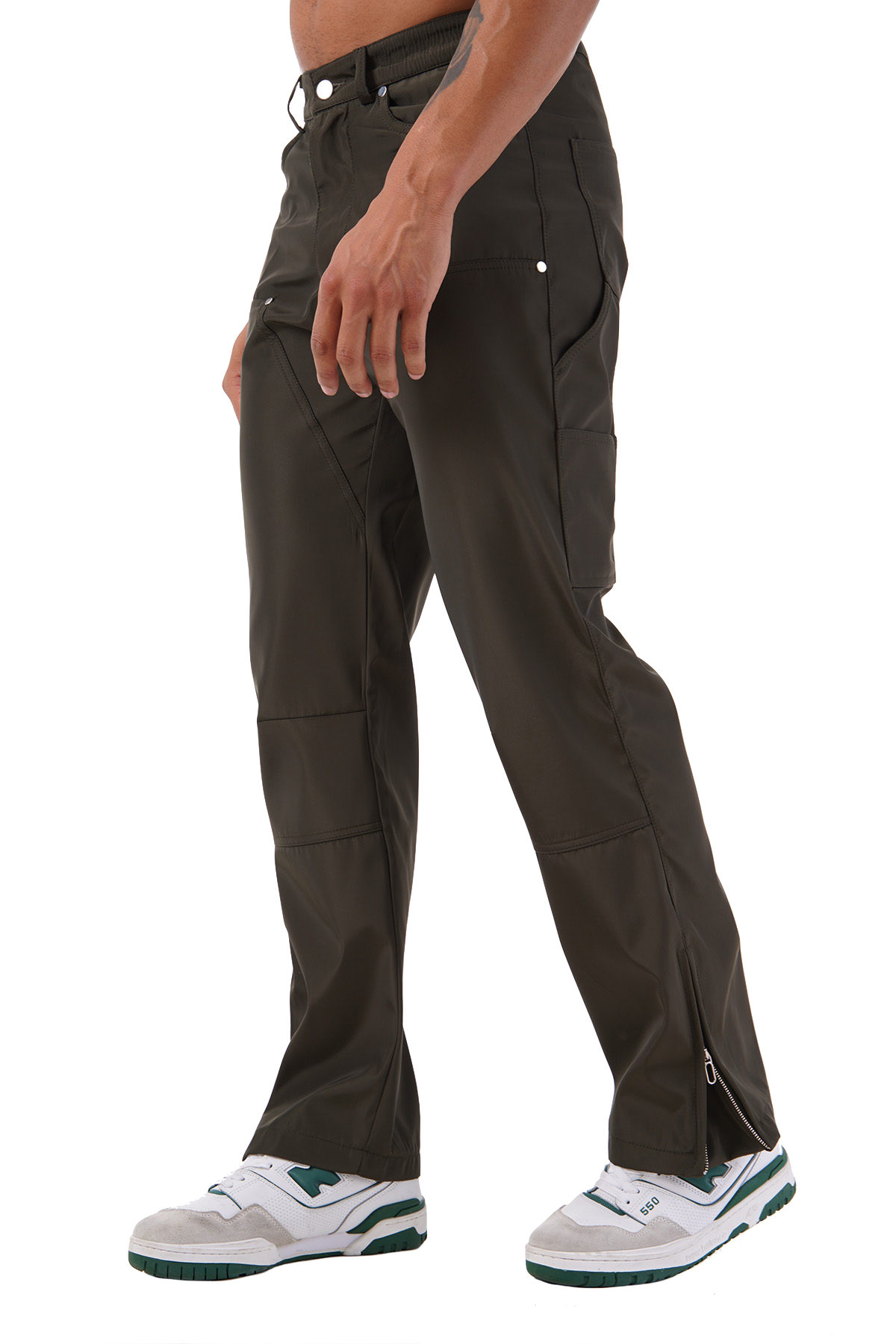 Dark Green Cargo Trousers