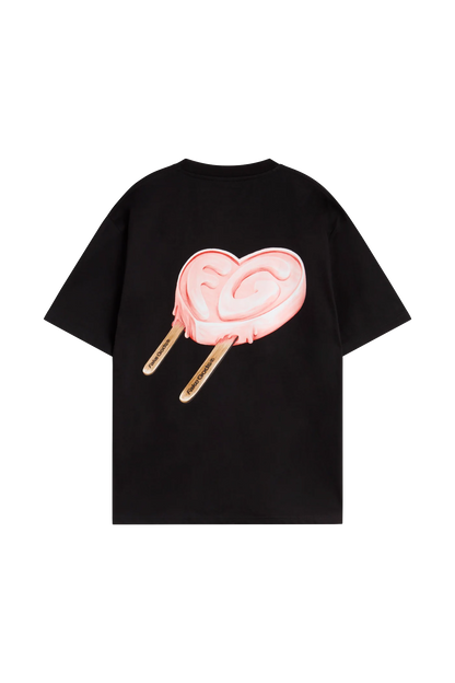 ICED HEART TEE BLACK