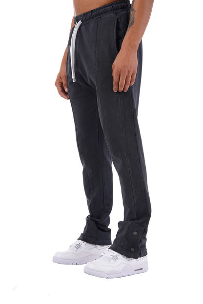 Black Cargo Popper Trousers