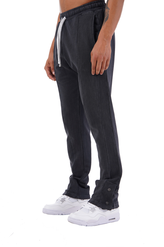 Black Cargo Popper Trousers