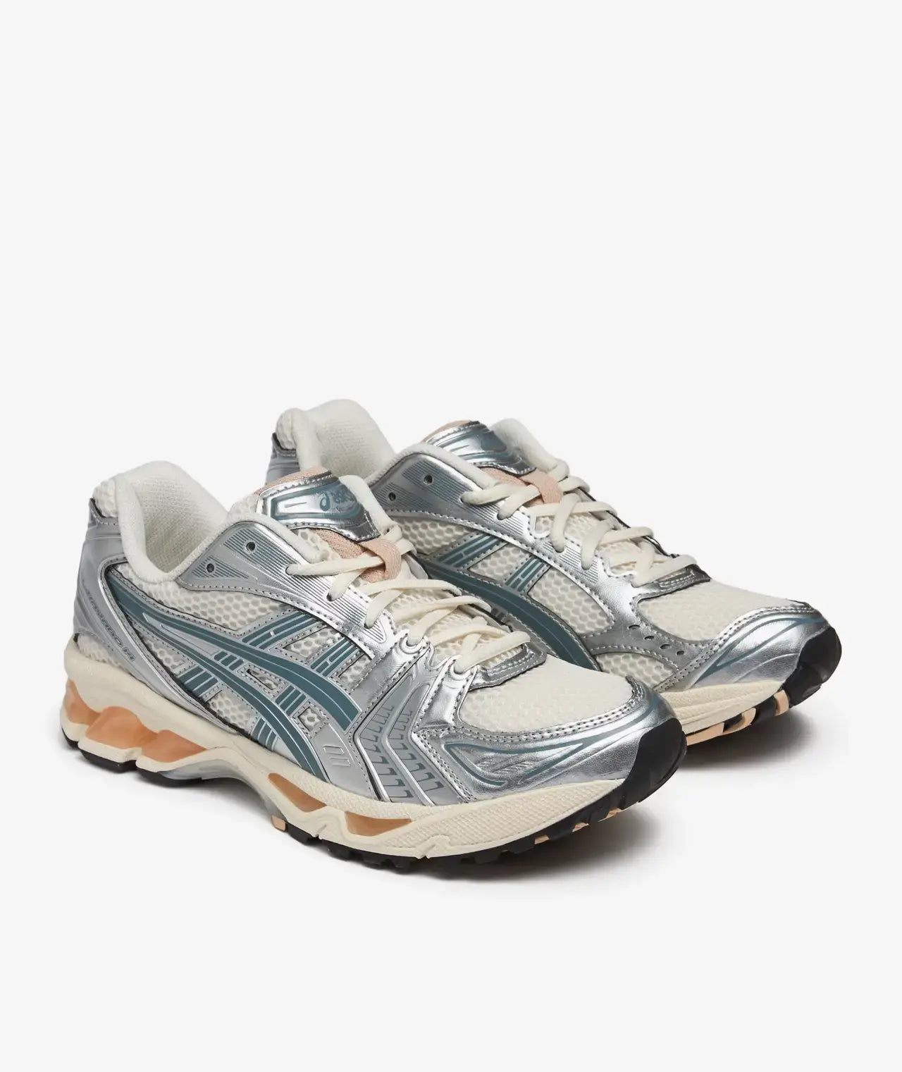 ASICS Gel-Kayano 14 Birch Pure Silver Teal Gold