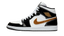 Air Jordan 1 Mid Patent Black White Gold