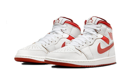 Air Jordan 1 Mid SE White Dune Red