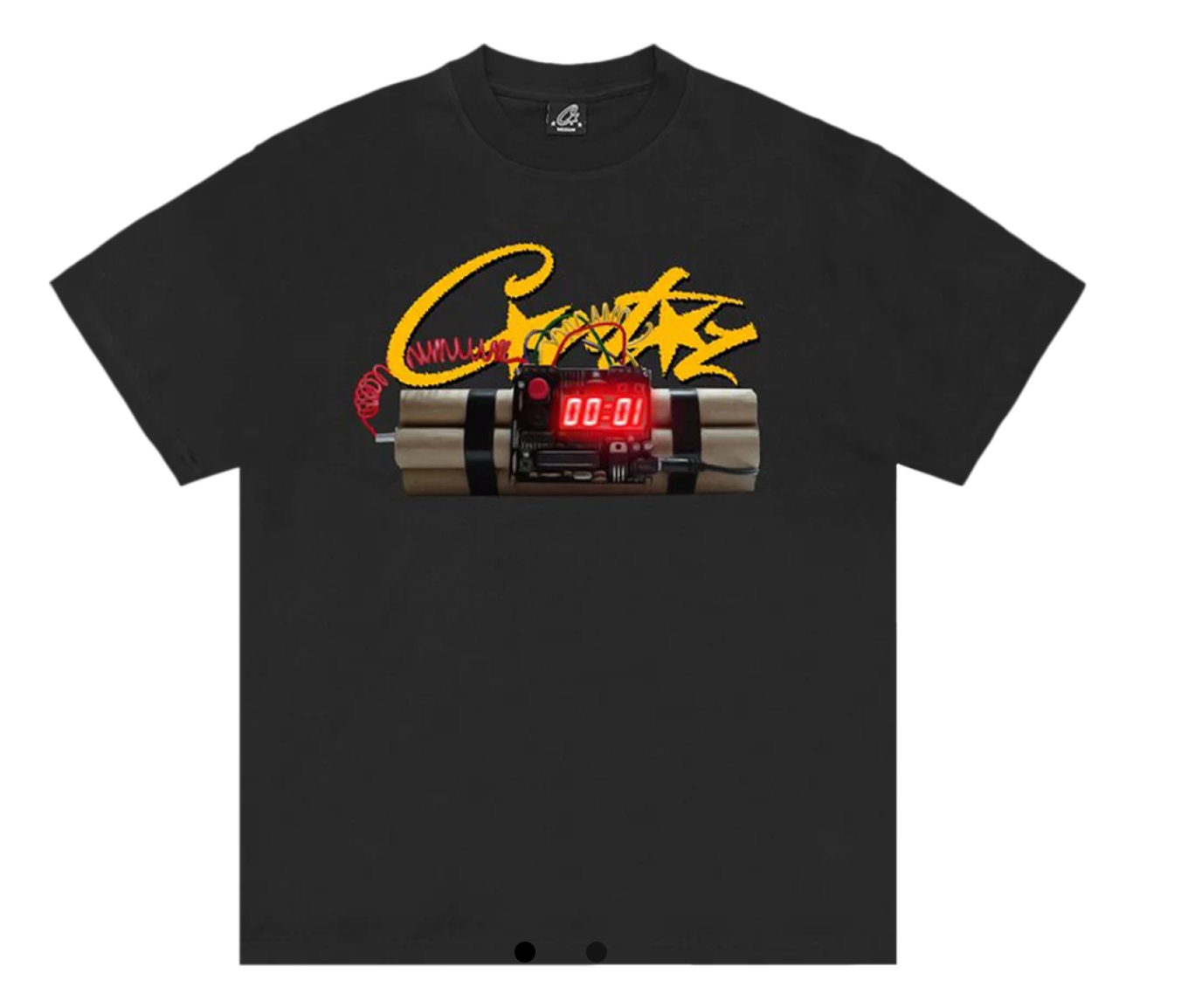 Corteiz Times Up Tee Black