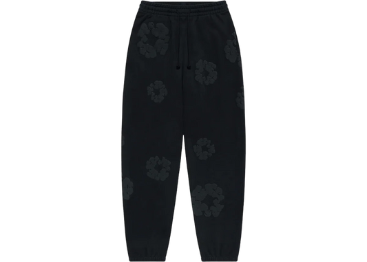 Denim Tears Cotton Wreath Sweatpants Black Monochrome