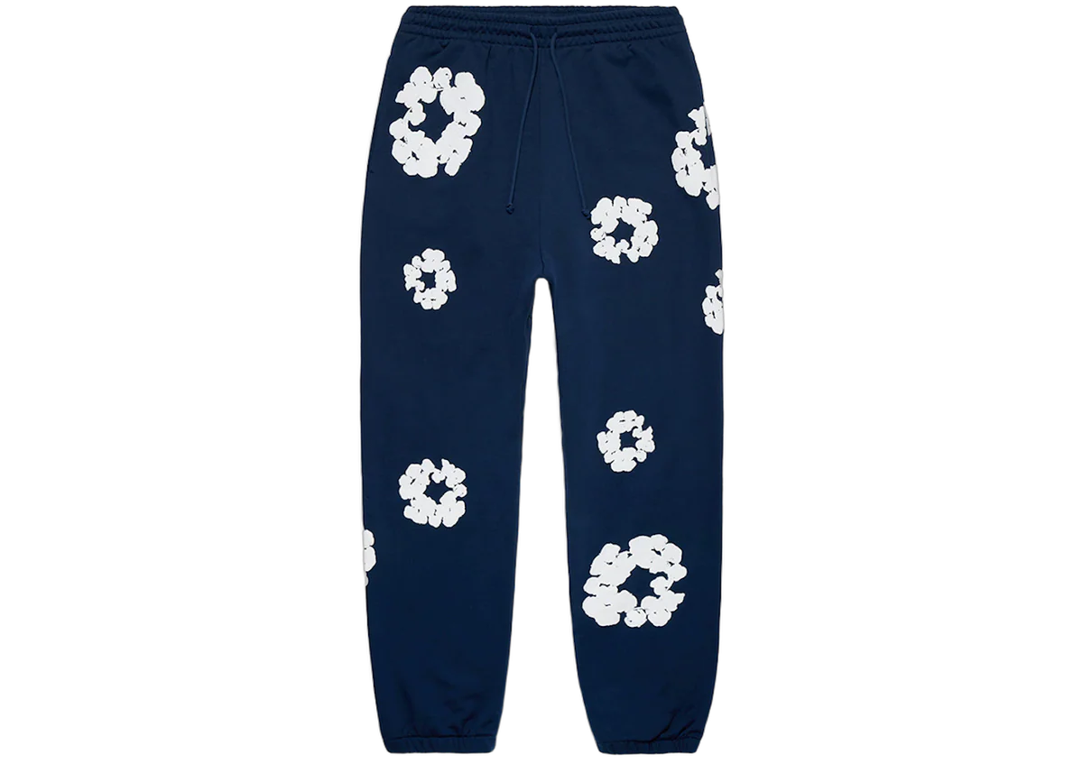 Denim Tears Cotton Wreath Sweatpants Navy