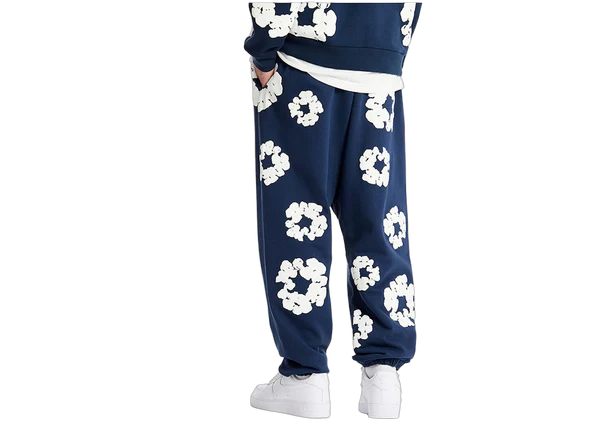 Denim Tears Cotton Wreath Sweatpants Navy