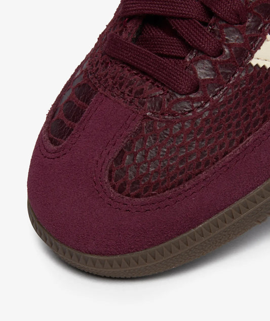 Adidas Mujer Samba OG Snakeskin Maroon Cream White