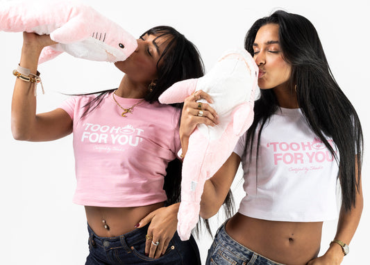 SHARK Too Hot For You Pink Top