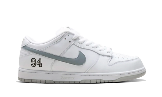Nike SB Dunk Low Supreme 94 White Metallic Silver