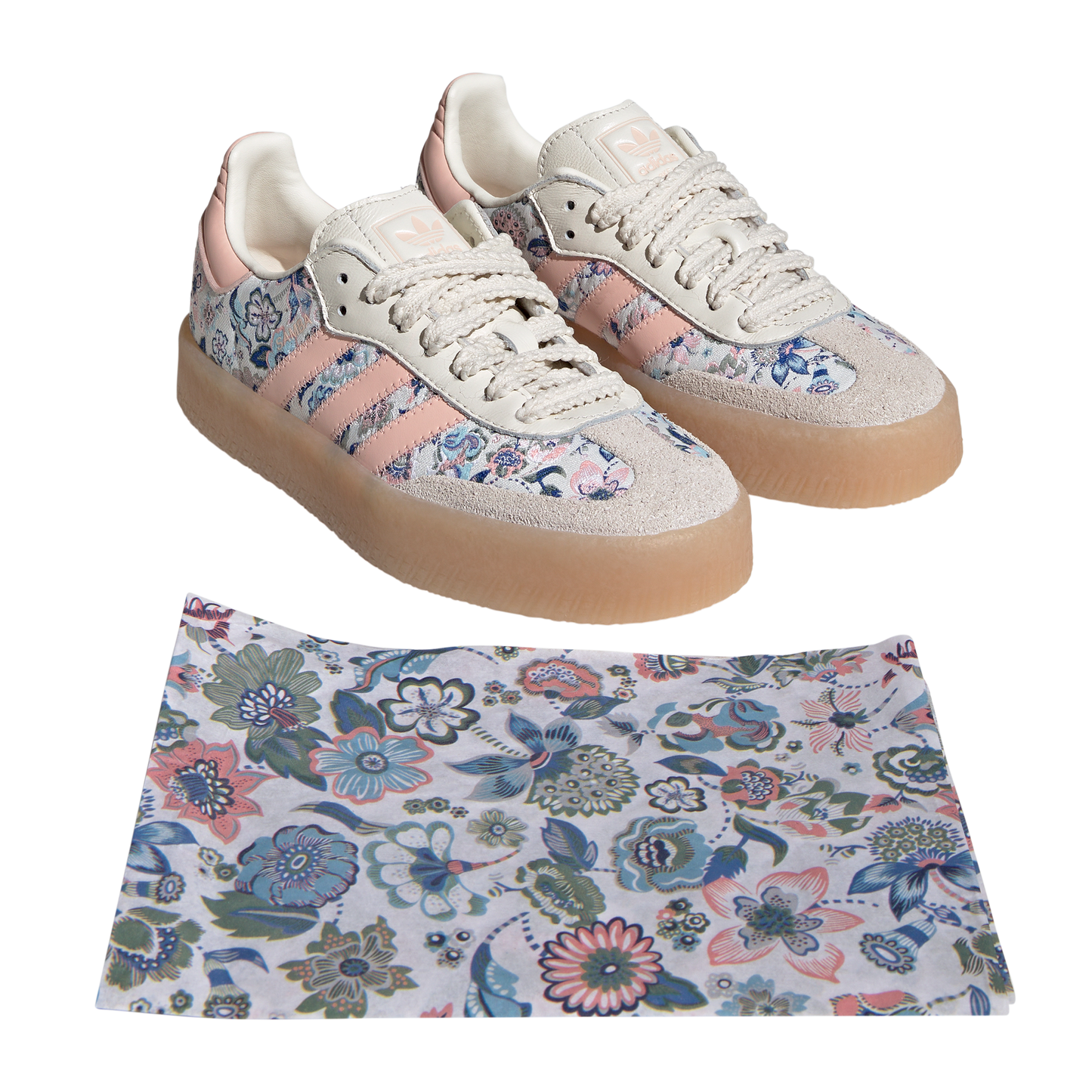 Adidas Sambae Liberty London Off White Blush Pink