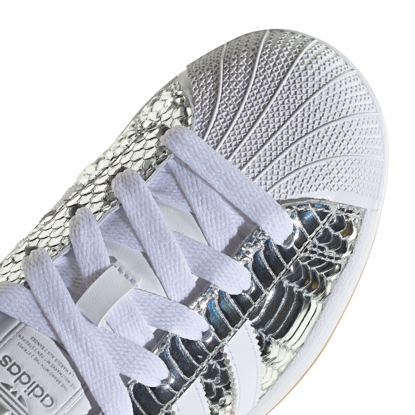 Adidas Superstar II Patent Snakeskin Silver Metallic