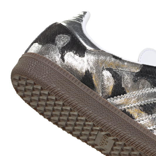 Adidas Samba OG Black Pony Hair Silver Metallic