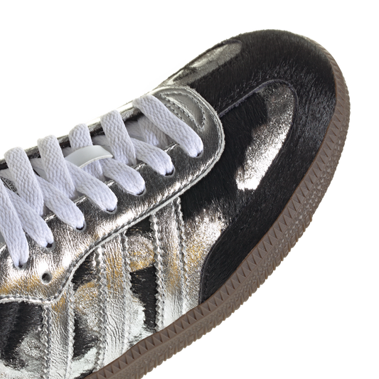 Adidas Samba OG Black Pony Hair Silver Metallic