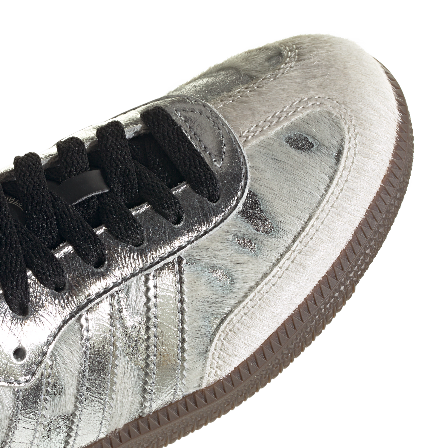 Adidas Samba OG Cream Pony Hair Silver Metallic Black