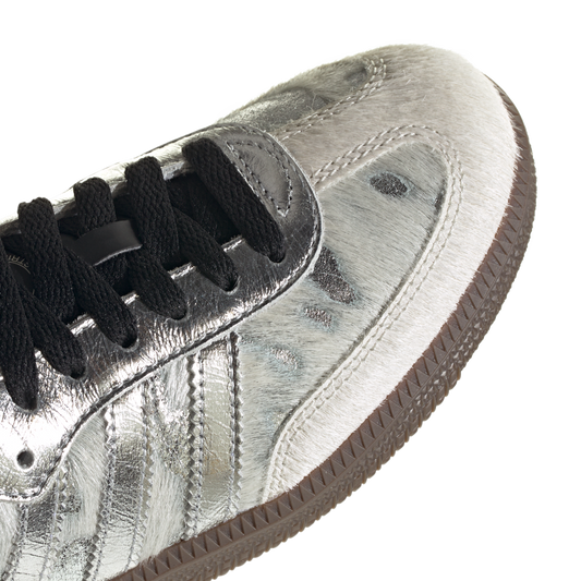 Adidas Samba OG Cream Pony Hair Silver Metallic Black