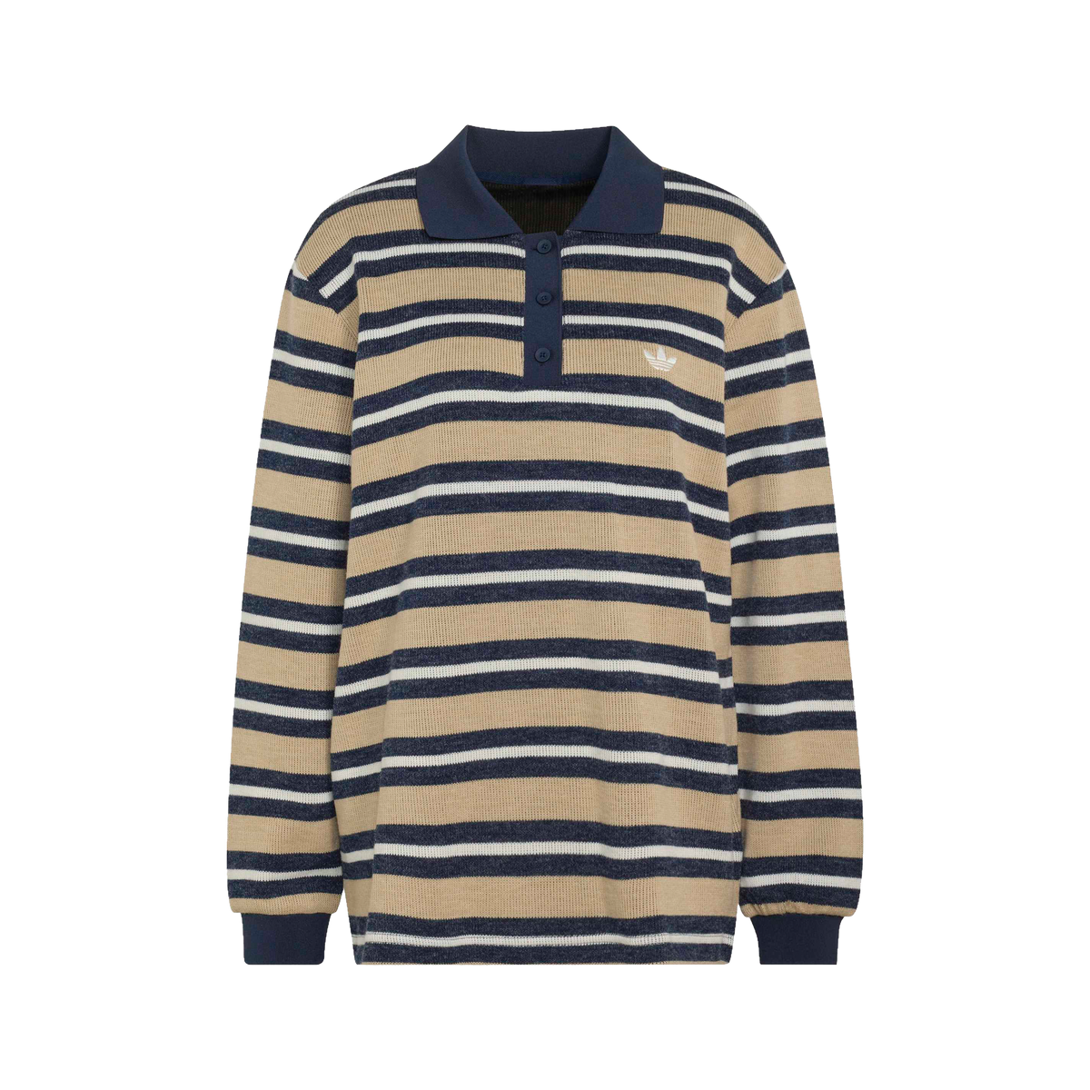 Adidas Striped Polo Khaki