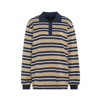 Adidas Striped Polo Khaki