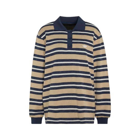 Adidas Striped Polo Khaki