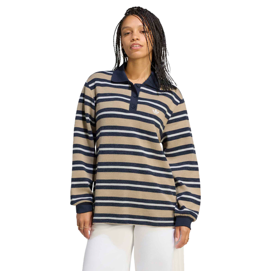 Adidas Striped Polo Khaki