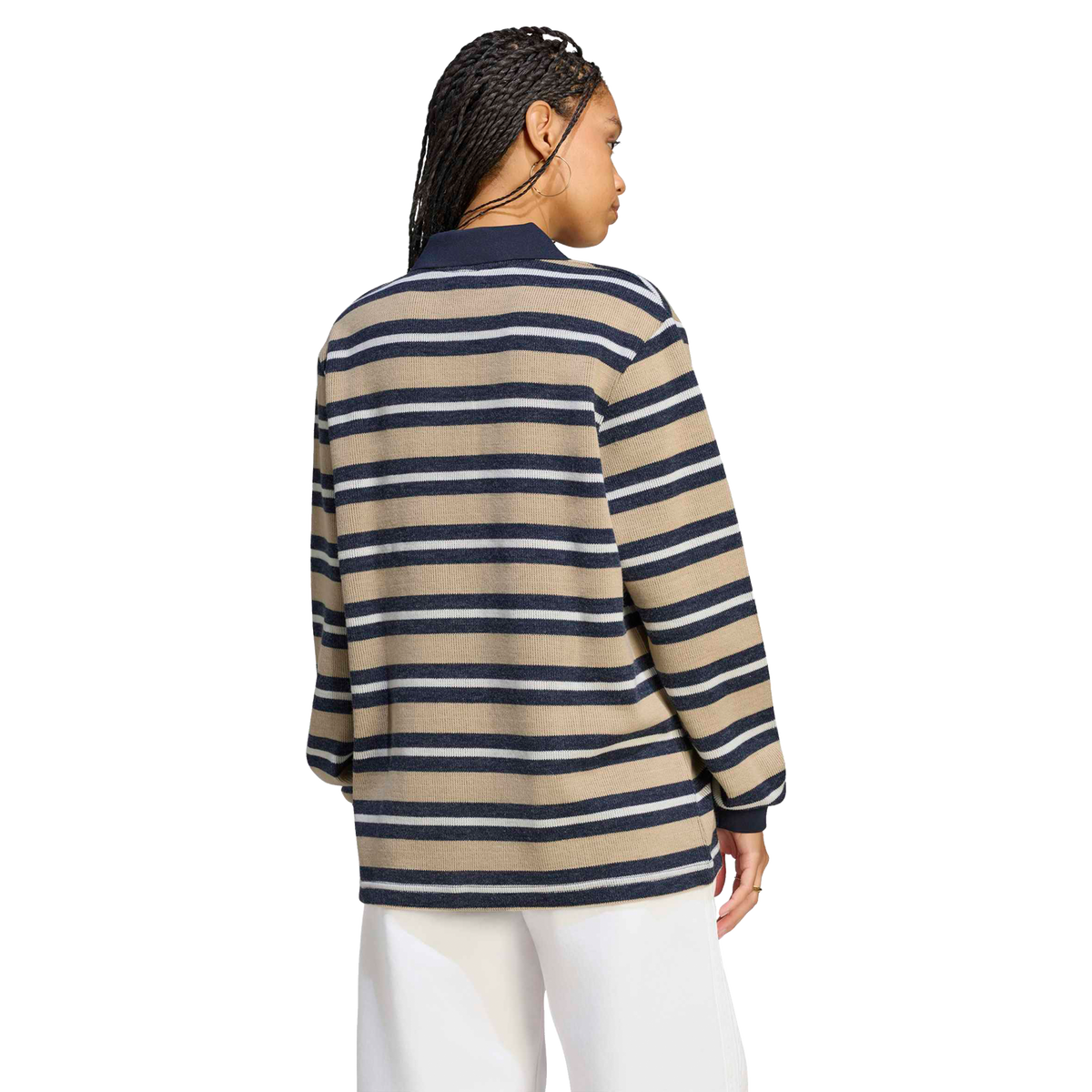 Adidas Striped Polo Khaki