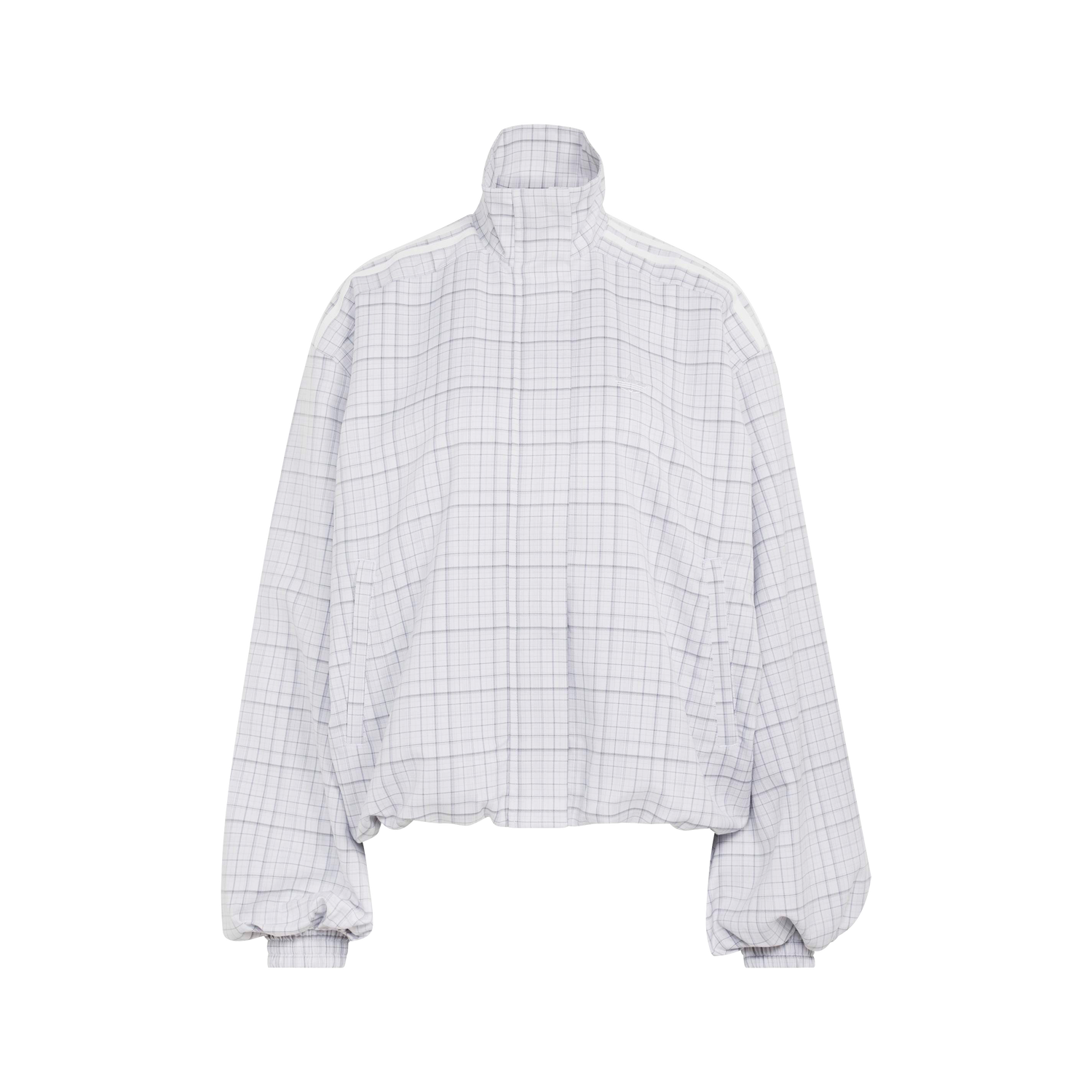 Adidas Blousy Check Track Top Dash Grey
