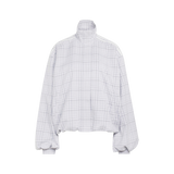 Adidas Blousy Check Track Top Dash Grey