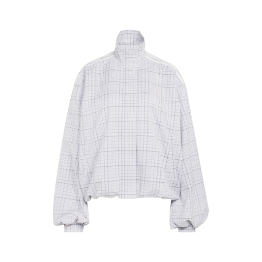 Adidas Blousy Check Track Top Dash Grey