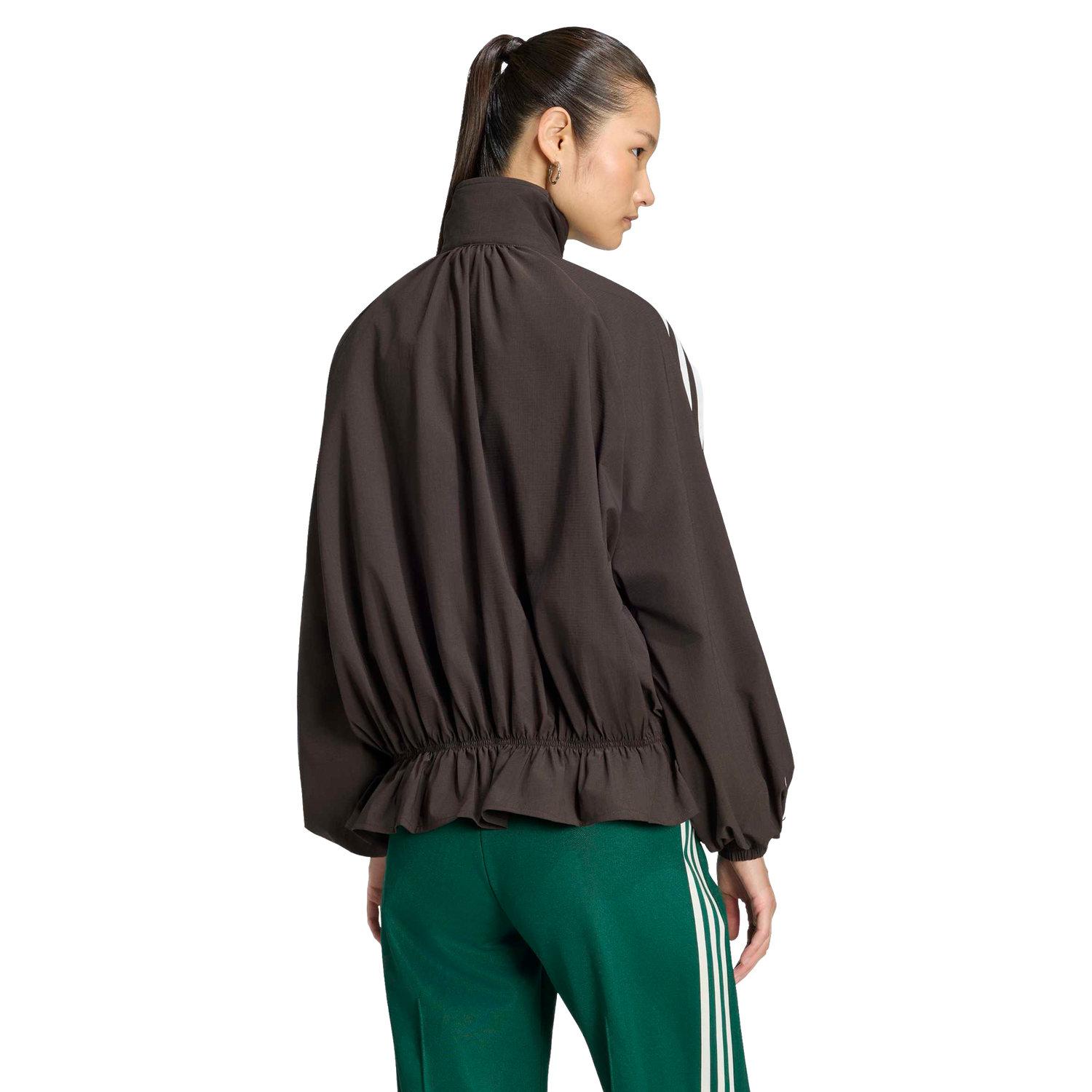 Adidas Blousy Oversized Track Top Night Brown