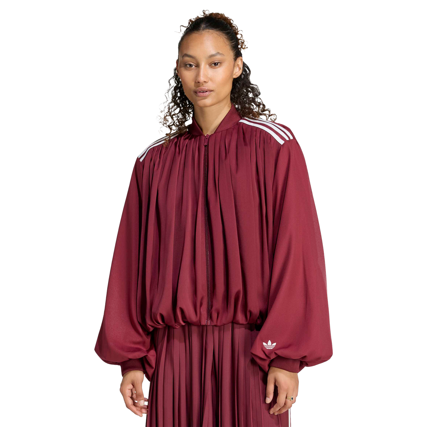 Adidas Pleated Track Top Shadow Red
